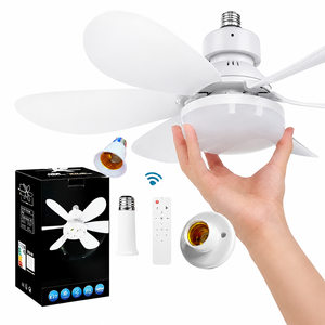 <b>Ceiling</b> <b>Fan</b> Lamp 6 Blades Dimmable LED E27 <b>Ceiling</b> <b>Fan</b> Light 3 Wind Speed <b>Remote</b> <b>Control</b> Modern <b>Ceiling</b> <b>Fan</b> with Led Light - Product Image 1