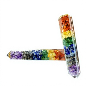 Varita de Orgón Curativa de Ágata Umar, Piedra Preciosa Natural de Gujarat, Suministro a Granel, Forma Libre, Tallada y Grabada, Religiosa - Product Image 1