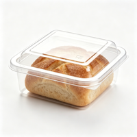 Emballages personnalisés jetables, recyclables, transparents, en plastique PP, pour biscuits, gâteaux, pain, salades, tiramisu, boîtes en plastique pour aliments