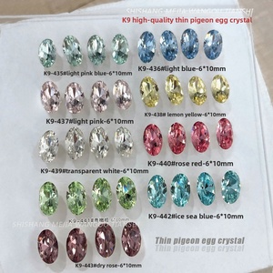 Paso Sico Haute Qualité 6x10 Slim - Strass en Verre Cristal Éblouissant à Dos Pointu, Forme Œuf, Effet Flash, pour Décorations Simples d'Ongles - Product Image 1