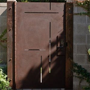 Bloqueo multipunto de puerta de rejilla de acero Corten a prueba de ladrones GNEE - Product Image 5