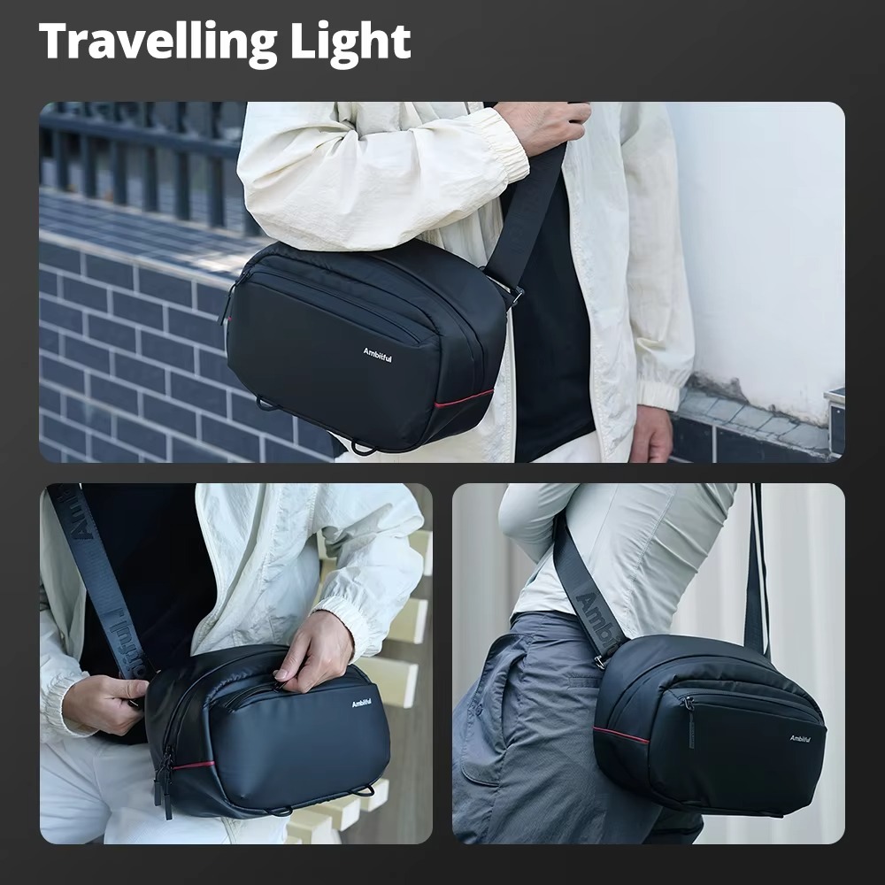 Crossbody Camera Bag with Tripod Holder – Travel Photography Bag for Canon, Nikon, Sony & DJI - View 2