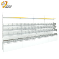 Étagères de présentation de snacks pour dépanneurs boîtes à bonbons en acrylique rayonnage gondole commercial double face multicouche orange