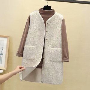 2022 Long Lamb Fleece <strong>Vest</strong> Women Winter <strong>Thermal</strong> Waistcoat Warm Fleece <strong>Vest</strong> Female Sleeveless Jacket <strong>Ladies</strong> <strong>Vests</strong> for Women - Product Image 4