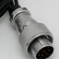 Connecteur mâle 9 broches IP68 étanche, circulaire, métallique, à verrouillage, avec contacts plaqués or, série WS16 pour capteurs
