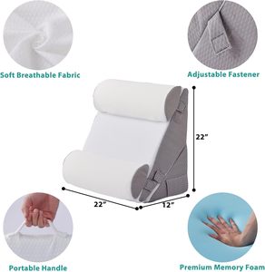 Nuevo Diseño, 2 Almohadas Triangulares para las Piernas, Almohada de Espuma Viscoelástica Suave para Aliviar el Dolor de Espalda, Almohada de Cuña para Dormir - Product Image 5
