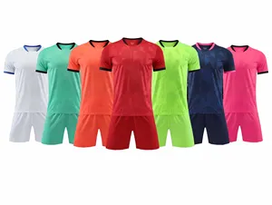 Breathable quick dry soccer jersey kids set custom soccer uniform sets soccer kits mens football uniform