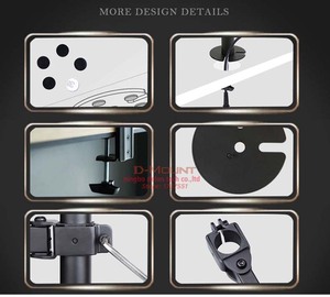 DL-M051 Full Motion Rotate Grommet Clamp Base Steel <strong>Single</strong> <strong>Monitor</strong> Desk Bracket Double <strong>Arm</strong> Support - Product Image 3