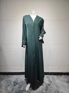 <span class=keywords><strong>Djellaba</strong></span> Modeste Tendance Ample pour Femme, Cardigan Musulman à Crochets Dissimulés, Robe Grande Taille - Product Image 6