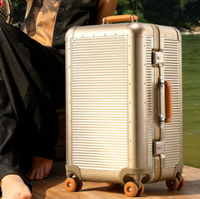Valise de luxe grande capacité avec logo personnalisé, bagage à roulettes de haute qualité, vente en gros de Chine