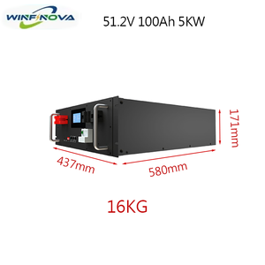 家庭用DIYキット 51.2V 100Ah 5kW 角形リチウムイオン Lifepo4バッテリーボックス ステンレススチールラック 家庭用エネルギー貯蔵用 - Product Image 5