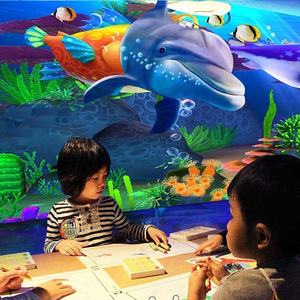 Jeu écran tactile <span class=keywords><strong>mural</strong></span> <span class=keywords><strong>pour</strong></span> enfants, thème Aquarium, <span class=keywords><strong>dessin</strong></span> interactif magique, projection, jeu - Product Image 4