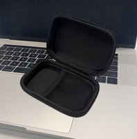 Étui rigide en PU personnalisé pour mobile sac de rangement carré de luxe avec fermeture éclair pour disque dur sac à chaîne karaoké résistant à la pression