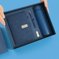 Promo Ensemble Cadeau Luxe A5 pour Entreprises : Carnet en Cuir PU Personnalisé, Stylo, Mug Isotherme et Clé USB