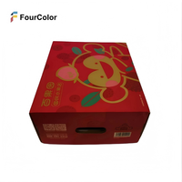 Op maat gemaakte ecologische recyclebare golfkartonnen vouwdoos met matte laminatie en embossing voor vers fruit