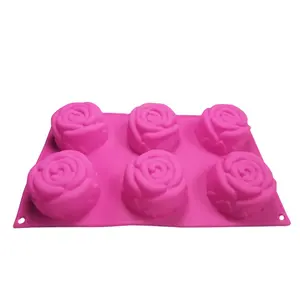 Nonstick Silicone Cake Tools Cylinder Flower DIY Pan for Baking Canele Pudding Pastry Cupcakes Soap Mold Cup for Home Use