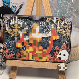 UV Printed <b>Plastic</b> Keyring Custom Oil Floating Acrylic <b>Block</b> Liquid Keychain - Product Image 6