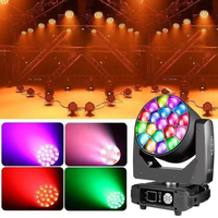 Nouvelle lampe de scène à tête mobile RGBW 19x10W en alliage d'aluminium, contrôle DMX512, pour DJ, discothèque, KTV, bar, théâtre, éclairage de scène LED 19x10W