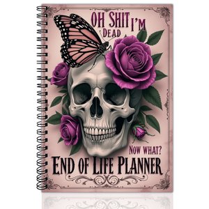 สมุดบันทึกแบบสันเกลียวสำหรับวางแผนการใช้ชีวิต วางแผนการสิ้นสุดชีวิต พร้อมแบบฟอร์มคำแนะนำ บันทึกความปรารถนาสุดท้าย บันทึกมรดก ของขวัญ ขนาด A4 ปรับแต่งได้ - Product Image 1