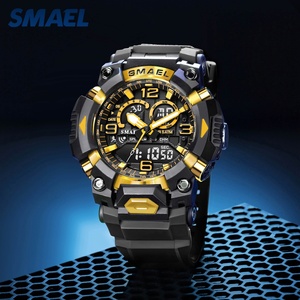 Montre sport chronographe SMAEL 8099, nouveau design, étanche, lumineuse, analogique-digitale, électronique, pour plongeurs - Product Image 2