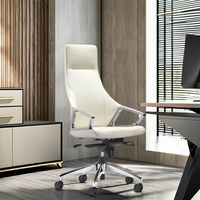 Chaise de bureau de direction à dossier haut, design moderne de luxe, haute qualité, pivotante, réglable en hauteur, en cuir synthétique