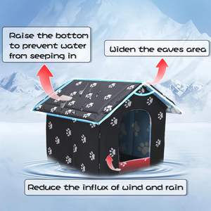 Casa para gatos al aire libre impermeable resistente a la intemperie cama aislada para mascotas para gatos salvajes perros para clima cálido cojines individuales - Product Image 3