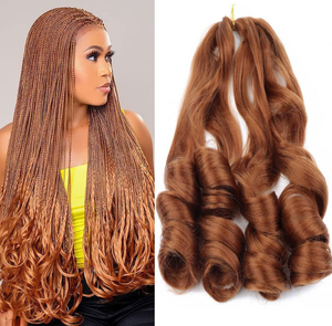 En gros Français Curl Tressage Extensions de <span class=keywords><strong>Cheveux</strong></span> Synthétiques Vague Lâche Yaki Texture Crochet Mèches de <span class=keywords><strong>Cheveux</strong></span> pour Tresses Africaines - Product Image 1