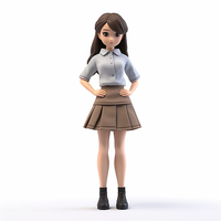 Großhandel benutzer definierte 3D-Druck PVC Anime Figur Spielzeug Personalisieren Sie japanische Comic Girls Action figuren