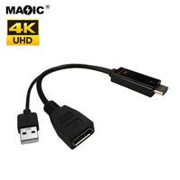 23cm 4K60HZ para HDMI Display Port Converter Cable para HDMI 2,0 macho DP hembra adaptador para PC TV Xbox PS4 PS5 PVC para proyector