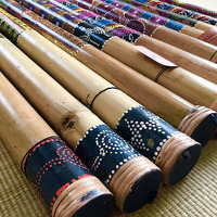 Natural Bamboo Painted Rain Stick Musical Instrument Rainstick for Sound Healing Meditation Yoga Percussion Therapy