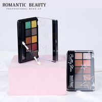 Palette de fards à paupières en plastique 10 couleurs en gros, marque privée, logo vierge, palette de maquillage pour fards à paupières, fards à paupières pressés prêts à l'emploi