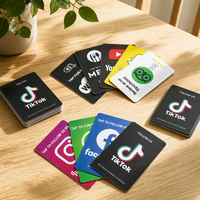 Support de carte de visite NFC NTAG215 étanche en PVC sans contact avec code QR, carte WhatsApp personnalisée pour réseaux sociaux, idéal pour hôtels