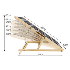 छोटा मध्यम डॉगी लंबा 4 लेवल लकड़ी का फोल्डिंग डॉग सीढ़ी, सोफा बेड के लिए नॉन-स्लिप एडजस्टेबल पालतू रैंप - Product Image 2