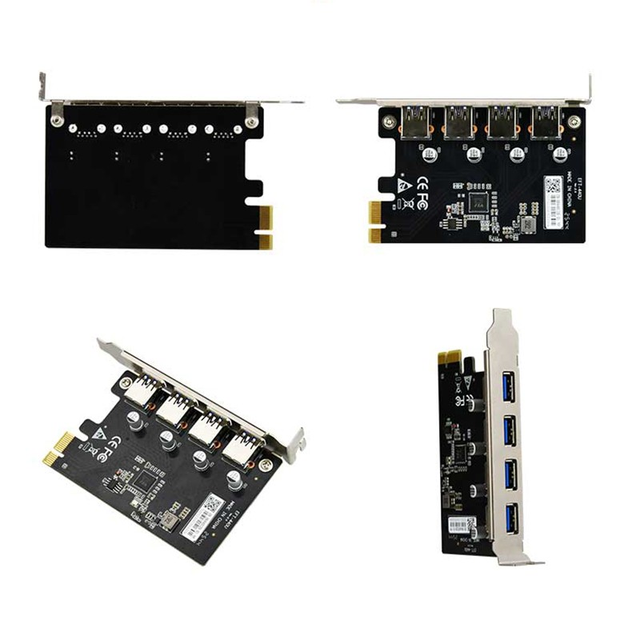Eip EFT-440U V2.0 Stock Ready to Ship PCI-E 4 Port USB 3.0 Expansion Adaptor Card 5Gbps Industrial Image Acquisition