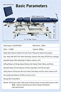 Table de chiropratique électrique 3D à levage avec support de papier intégré pour clinique d'ostéopathie et de physiothérapie, lit d'ajustement de la colonne vertébrale - Product Image 6