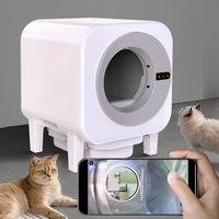 Bac à litière intelligent semi-fermé en ABS, grande taille, OEM personnalisé, autonettoyant, anti-odeurs, avec contrôle WiFi à distance et entretien facile