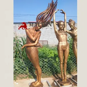 Заводского изготовления, бронзовый длинные волосы распыления воды разработка скульптура