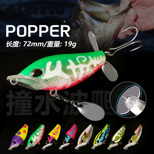 Плавающая искусственная жесткая приманка для ловли басса, 19 г, 72 мм, с квадратным горлышком, для крупных прудов, из пластика, для морской и береговой рыбалки - Product Image 2