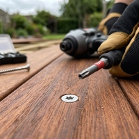 Vis à bois en acier inoxydable 304 en gros, vis de terrasse à tête plate Torx avec tige moletée de type 17 points pour bois dur