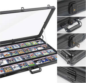 공장 도매 휴대용 잠금 알루미늄 유리 대형 테이블 탑 디스플레이 케이스 트레이딩 카드용 - Product Image 4