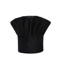 Chapeau de chef unisexe en polyester élastique réglable de qualité supérieure pour adultes, pour la cuisine, les restaurants et les bars, tissu sergé