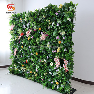 ผ้า3D ติดผนังสีเขียวใบสีเขียวสำหรับงานแต่งงานแบบเรียบแผ่นหลังผนังประดิษฐ์ต้นไม้เขียวขจี - Product Image 2