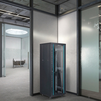 Centre de données professionnel d'armoire de support de serveur de réseau en métal de 19 pouces 12U avec des services d'OEM de fonction de refroidissement offerts