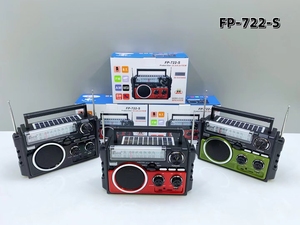 Fp-722-s Haut-parleur solaire double, caisson de basses haute puissance, récepteur multibande professionnel, radio AM FM SW1-2 avec antenne télescopique - Product Image 3