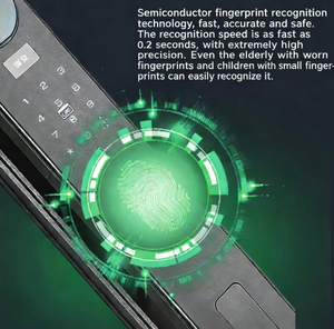 Serrure <span class=keywords><strong>de</strong></span> porte intelligente 2026 avec reconnaissance faciale 3D, appel vidéo, application IP, carte mémoire, biométrique, empreinte digitale Tuya - Product Image 2