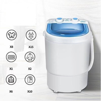 Lave-linge/sécheuse portable mini électrique semi-automatique tout-en-un avec fonction de séchage, boîtier en plastique, pour usage domestique et hôtelier, design moderne