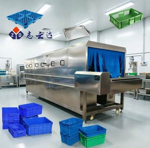 Machine de lavage automatique de caisses en acier inoxydable pour fruits et légumes avec moteur PLC, stérilisation haute efficacité, contrôlée par PLC - Product Image 3