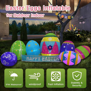 Decoraciones Inflables de Pascua para Exteriores, Resistentes al Agua IP44, con Luces LED de 8 Pies, Huevos Iluminados para el Hogar, Hotel, Jardín, Césped y Fiestas - Product Image 6