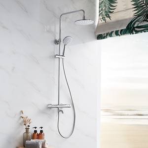 JOMOO CLASSIC Ensemble de douche thermostatique mural chromé Verrouillage de sécurité à 40 degrés 3 sorties Spray de massage contre la pluie Prévenir <span class=keywords><strong>les</strong></span> brûlures - Product Image 3