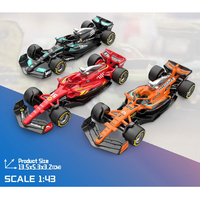 Modèle de voiture miniature personnalisé avec logo, échelle 1:43, F11, métal noir, petit modèle de course automobile coulissant, jouets de course automobile en métal moulé sous pression pour cadeau